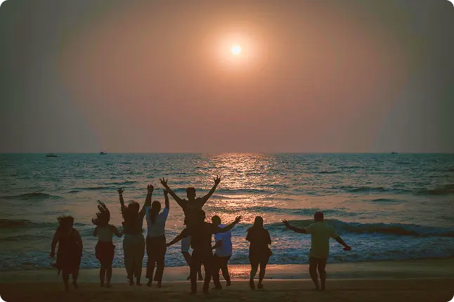 Founders at sunset